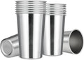 MEWAY Premium Stainless Steel Cups 16 oz Pint Cup Tumbler (16 Pack) - Premium Metal Cups - Stackable Durable Cup，Chilling Beer Glasses, for Travel, Outdoor, Camping, Everyday