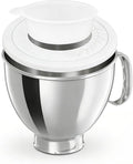 5QT Stainless Bowl with Lid Compatible with KitchenAid Tilt-Head Mixers | 304 Stainless replacement Bowl with Splash-Proof Lid. Ldeal for Dough Proofing, Baking Preps, and Seamless KitchenAid fit