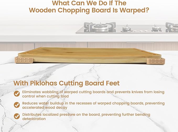 Magnetic Knife Holder for Wall+Non-Slip Bumpers for Cutting Board