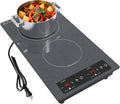 Double Induction Cooktop 110v-120v, GTKZW 2300W Electric Cooktop 20 inch Hot Plate Electric Stove Top with Plug in, Built-in and Countertop, 9 Power Levels, Timer & Safety Lock