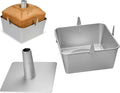 Square Tube Cake Pan, 18 Cup Recipes, 10 Inch Anodized Aluminum Angel Food, Chiffon & Pound Cake Pan, 2-piece system with Removable Bottom and Cooling Feet