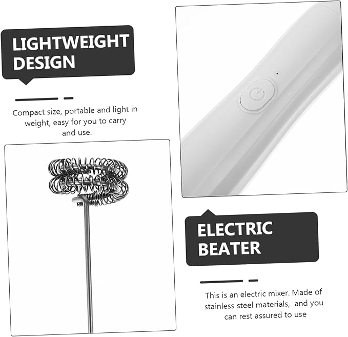 Handheld Electric Milk Frother for Latte Art Ergonomic Handle and Simple Operation