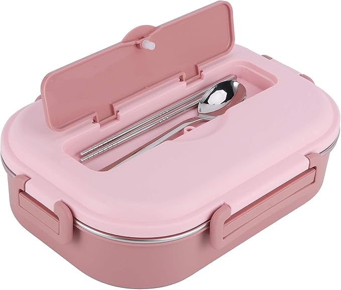 1200ml & 1500ml Lunch Box Food Lunch Containers with Spoon Chopsticks & Soup Bowl Adult Kids Bento Lunch Box with Tableware Removable Liner, for School Office Picnic