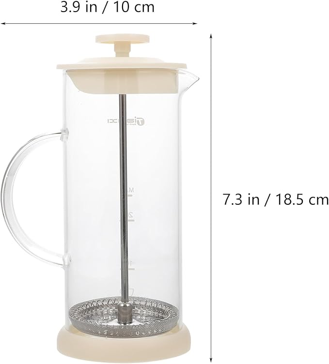 Garneck Manual Milk Frother Handheld Milk Foamer Pitcher – Stainless Steel Coffee Frothing Tool for Cappuccino Latte Hot Chocolate Home Kitchen Use