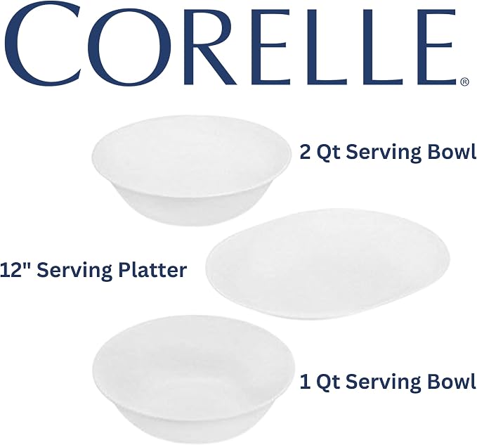 Corelle White 3-Piece Completer Set