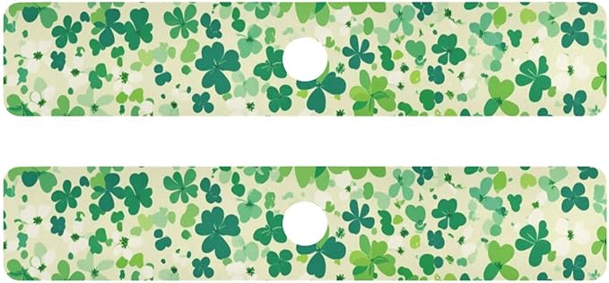 Kitchen Sink Splash Guard 2 PCS 30 Inch Sink Faucet Mat Splash Guard for Bathroom Countertop Water Absorbent Foldable Cuttable Soft Washable Saint Patricks Green Clovers