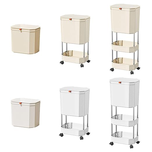 Mounting Kitchen Trash Holders Storage Shelf Garbage Holders ClutterFree Countertop for Apartment Space Saving Trash Bin Organizers