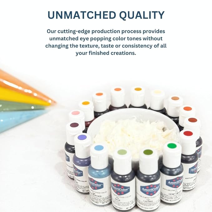 Food Coloring AmeriColor Student - Kit 3 12 .75 Ounce Bottles Soft Gel Paste Colors