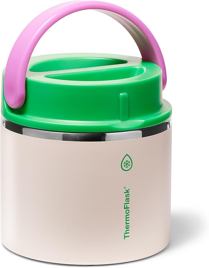 ThermoFlask Insulated Food Jar with Leakproof Lid (20 oz, Desert Bloom) - Stainless Steel Food Containers for Hot & Cold Meals, Lunch, Soup & Snacks