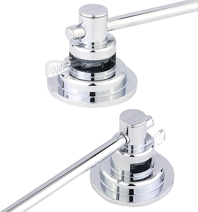 Sneatup Suction Cup Extendable 17-29" Stainless Steel Towel Bar (Chrome Plating)
