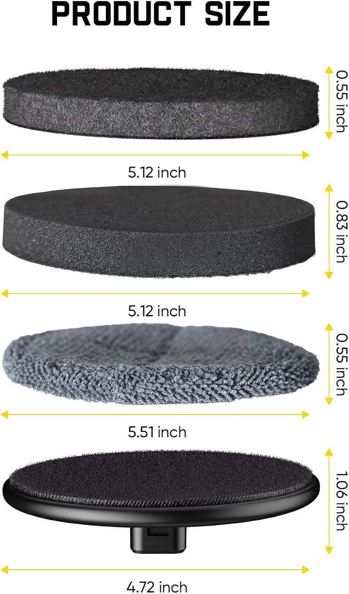 Fanttik Flip G9 Pro Electric Scrubber & 4 Pcs Replacement Pads for Fanttik Flip G9 Pro Electric Spin Scrubber