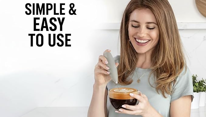 Zulay Powerful Milk Frother for Coffee with Upgraded Titanium Motor - Handheld Electric Whisk, Milk Foamer, Mini Mixer & Coffee Blender for Frappe, Latte, Matcha, No Stand - Silver