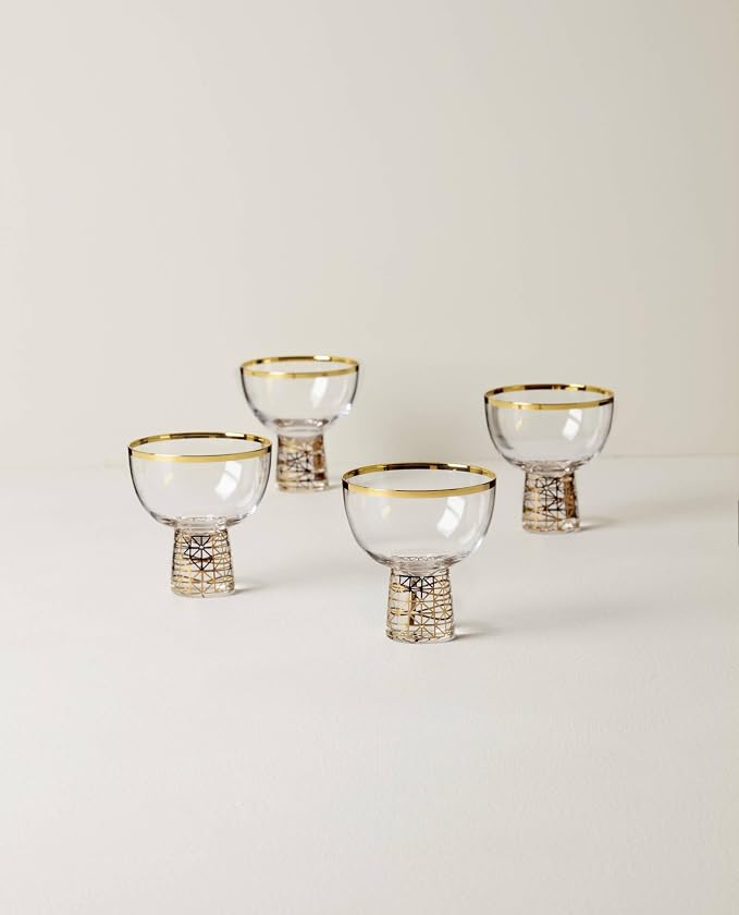 Lenox 897410 Tuscany Classics Gold Frost Coupes, Set of 4