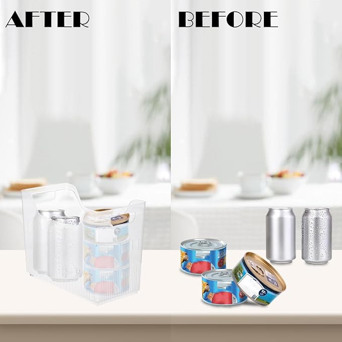 6 Pcs Plastic Freezer Organizer Bins with Wheel Tall Narrow Kitchen Organization Rolling Bins Storage for Cabinet, Bathroom, Under Sink, Office