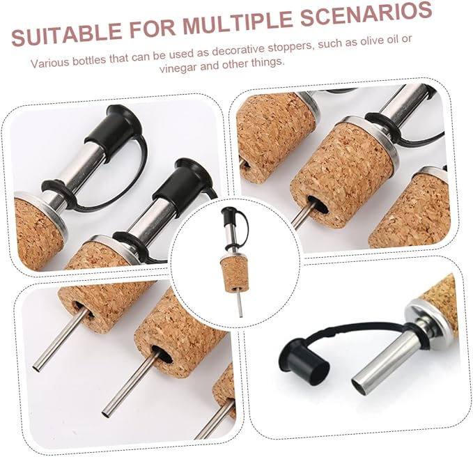 Ciieeo 2sets 8pcs Wine Cork Pourer Wine Spout for Airtight Sealing and Soda Bottles Home Bar Accessory 8pcs*2
