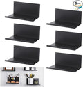 Kokone Magnetic Pegboard Shelves 6 Pack Small Pegboard Shelf for Garage Sturdy Steel Pegboard Accessories for Storing or Displaying Versatile Peg Board Shelf for Workbench,Craft Room,Home,Black