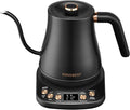 RONGBEST Electric Gooseneck Kettle 1L, 6 Temperature Control Presets, 1200W Quick Heating Water Pour Over Coffee & Tea Pot with Auto Shut-off & Keep-warm, Stainless Steel Inner & Lid, Matte Black