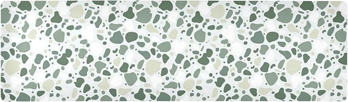 Heat Resistant Table Runner Trivet for Hot Pots and Pans 39 x 12 Inch Long Hot Pad Decorative Table Protector for Kitchen Countertop Terrazzo Green