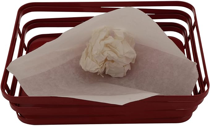 G.E.T. 4-T2000 7" x 7" White Food-Safe Double-Open Bag, Wire Cone Basket Liner, Deli Wrap (Pack of 2000)