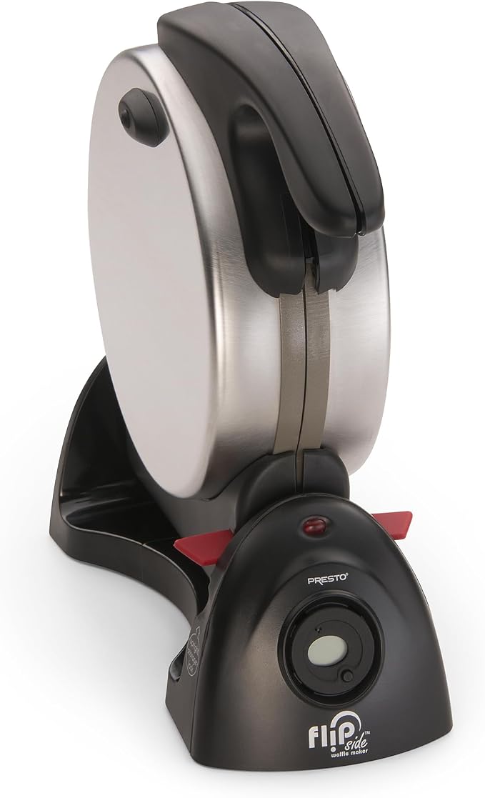 Presto 03510 Ceramic FlipSide Belgian Waffle Maker, Nonstick, Cool Touch Handles, Black