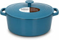 Cuisinart Chef's Classic Enameled Cast Iron Dutch Oven with Lid, Porcelain Enameled Interior, Oven Safe, Induction Compatible, 7-Quart, Round, Teal
