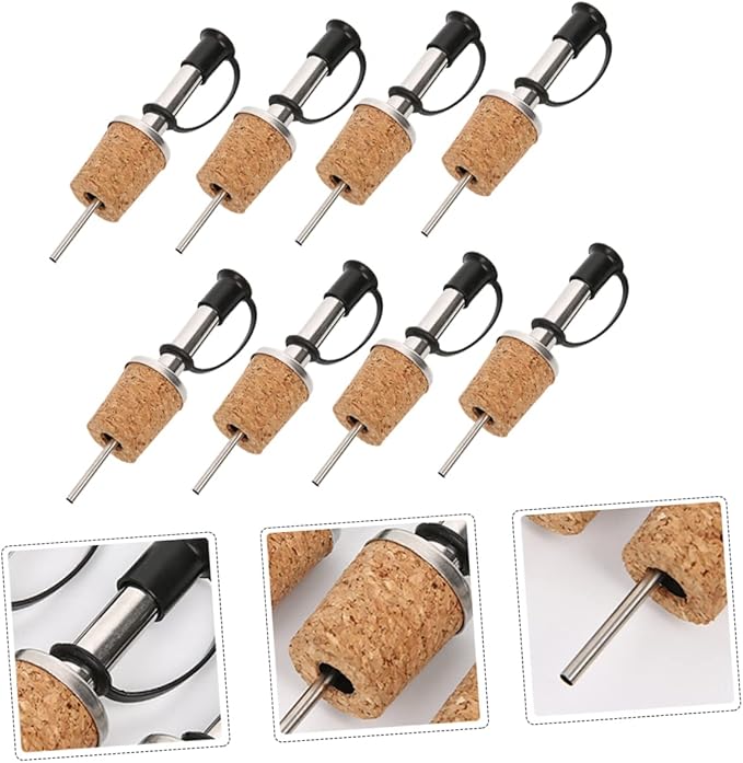 Ciieeo 4sets 8pcs Multi Function Wine Pourer and Household Liquor Stopper Food Grade Airtight Seal for Wine Soda Oil Bottles and 8pcs*4