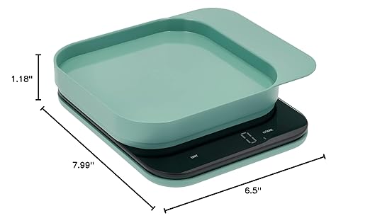 Rosti Mensura Kitchen Scale Accurate Measurements Made Effortless - Experience Precision Cooking with Battery - Powered Convenience - Requires 3 AAA Batteries for Reliable Performance (Nordic Green)