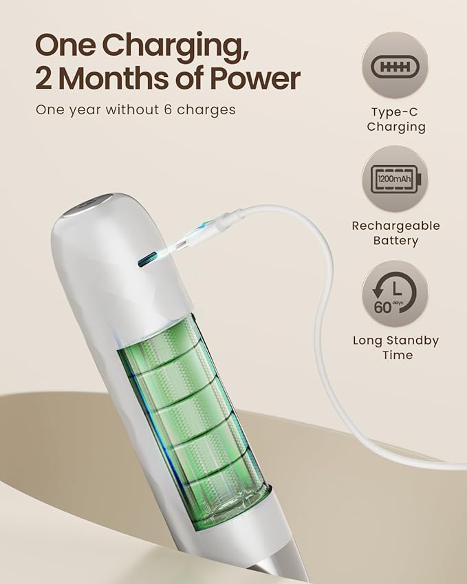 Maestri House LunaFro Mini Handheld Electric Foam Maker White+ Marcha Powder