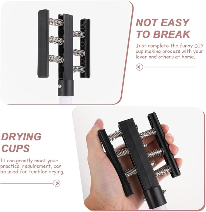 EXCEART Cup Turner Stand | Tumbler Drying Rack Stand with Spring Fixture | Cup Turner Accessories for DIY 10-40Oz Tumbler