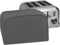 RITZ Premium Universal Four Slice Toaster Cover, 11.25" x 7.25" x 10.5", Polyester and Cotton Quilted, Fingerprint Protector, Super Soft Dust Cover (Appliance NOT Included), Graphite