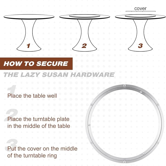 JaGely 2 Pack 16 Inch Lazy Susan Hardware Aluminum Alloy Turntable Rotating Hardware Heavy Duty Lazy Susan Bearing Ring Mechanism for Kitchen Dinning Table