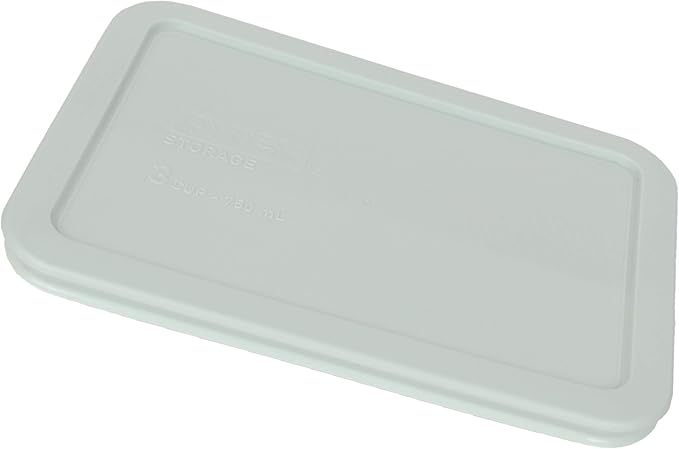 Pyrex 7210 3 Cup Glass Dishes & 7210-PC Muddy Aqua Food Storage Replacement Lids (2-Pack) - Made in USA