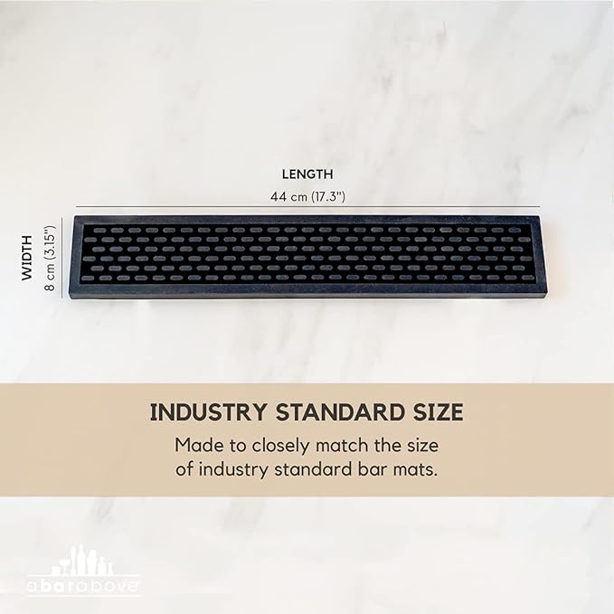 Premium A Bar Above Heavy Duty Bar Mat, Food Safe Silicone Mat, Mats for Bartending and Coffee, Commercial Strength Bartender Accessories, Dish Drying Mats for Kitchen Counter, Barista Accessories