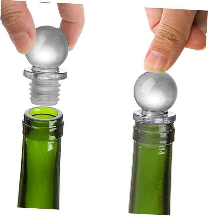 Alipis 24pcs Glass Ball Wine Stoppers Decorative Bottle Caps Food-Grade Material Vacuum Seal Function for Wine and Oil Dispensers Design for Home Use