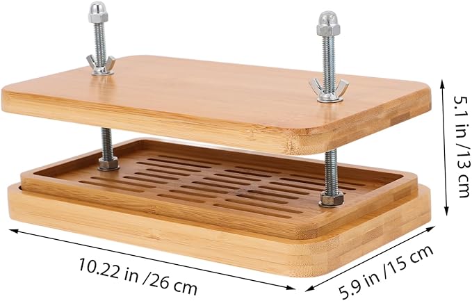 Homemade Tofu Making Presser Bamboo Tofu Presser for Soybean Curd Mold