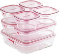 iwaki PS-PRN-P7 Heat Resistant Glass Storage Containers, Pink, Set of 7, Pack & Range