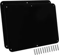 17.5inchX11.5inch Large Stainless Steel Plate for Magnets, 3M Adhesive Back, Mounting Screws, Ideal for Magnetic Shelf, Spice Holders, Colorful Magnets as a Gift. Mount Anywhere! (Black, 2 Pack)