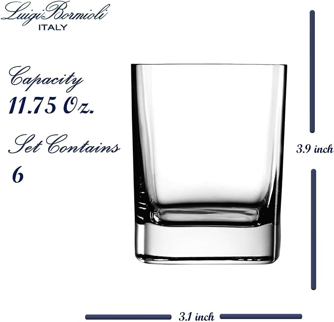 Luigi Bormioli Strauss Double Old-Fashioned Glasses - Clear, Set of 6