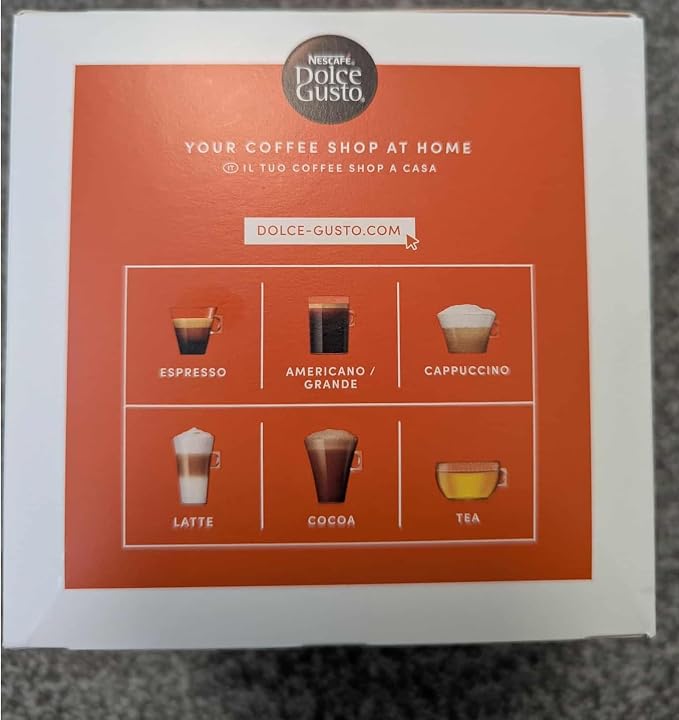 Nescafe Dolce Gusto Coffee Pods, Caramel Macchiato, 16 capsules, Pack of 3