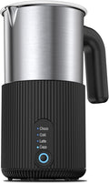 Milk Frother, 4-in-1 Electric Milk Steamer, 500ml/16.9oz Automatic Frother Machine for Coffee, Warm and Cold Foam, Temperature Control for Latte, Cappuccino, Hot Chocolate-Black