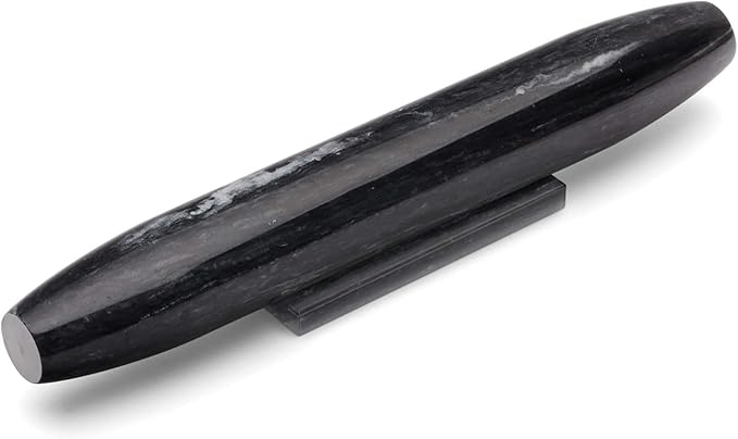 Fox Run 48759 Black Marble French Rolling Pin, 2 x 12 x 2 inches