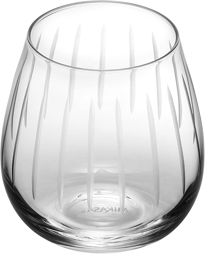 Mikasa Cheers Stemless Wine Glass, 14-Ounce, Set of 4