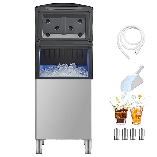 VEVOR Commercial Ice Maker Storage Bin, 300 LBS Capacity Ice-Bin, Commercial Ice Storage Bin with Adjustable Anti-Slip Rubber Feet, Suitable for Restaurant Hotel and Beverage Shops