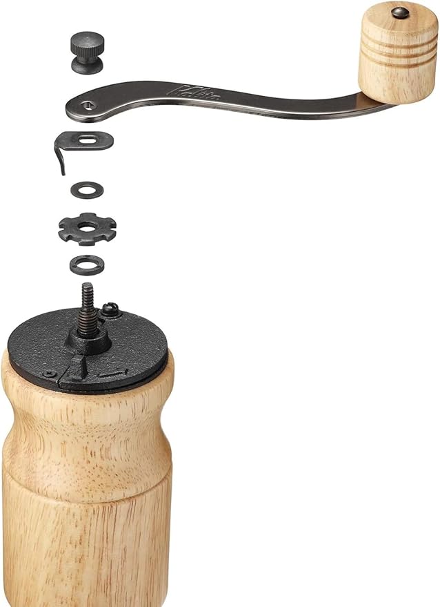 Carita Kalita Coffee Grinder Wood Hand Grinder Manual Natural KH-10 N #42167 Antique Coffee Grinder Small Outdoor Camping Adjustable Grinder with Lid
