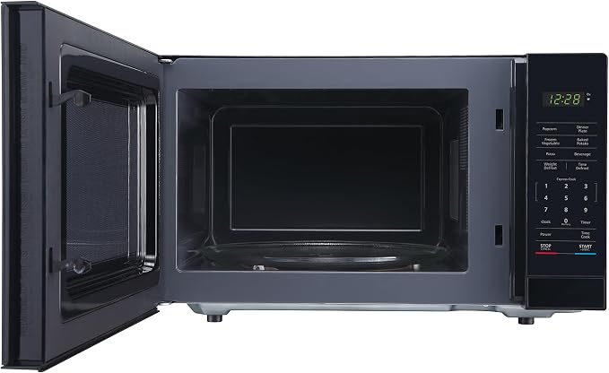 1.1 cu. ft. Countertop Microwave Oven, in Black with Gray Cavity
