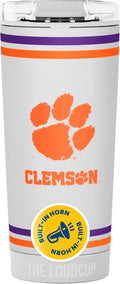 The LoudCup Blow Horn Tumbler, Cheer & Sip 2-in-1 Reusable Water Bottle with Built-In Horn for Sports Games, Tailgates, Parties & Events, BPA-Free, 16 oz, Clemson University