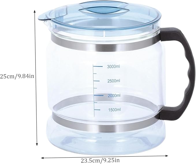 Distilled Water 1 Gallon Jug Clear Distilled Water 1 Gallon Jug, Replacement Water Distiller Glass Carafe with Scale, Portable Glass Water Filter Pitcher with Handle,Water Jugs 1 Gallon