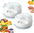 Fruit and Vegetable Washing Machine, Wireless Portable Food Cleaning Machine, Titanium Electrolysis Automatic Vegetable Cleaner for Home Kitchen (WHITE*2)