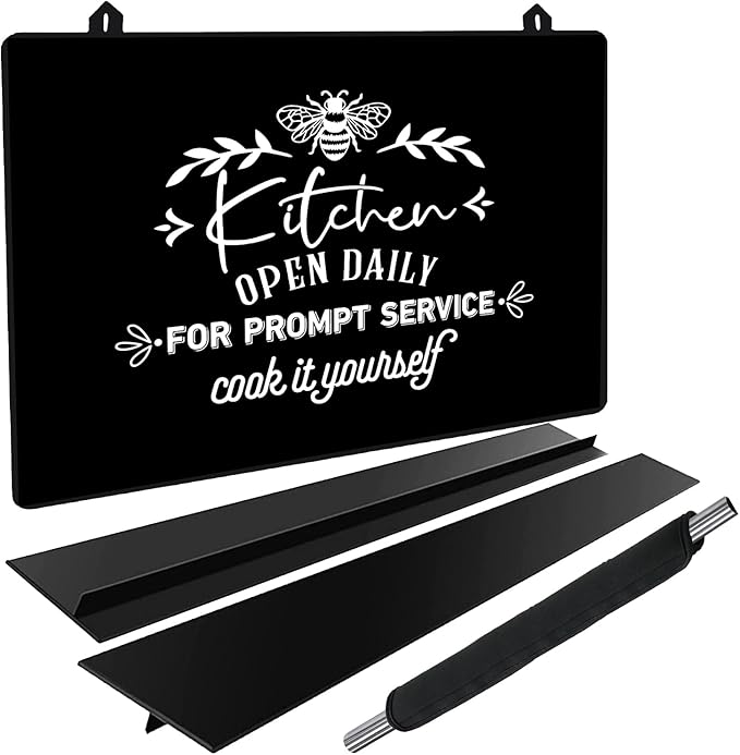 Stove Cover Stove Covers For Electric Stoves Foldable Multipurposeglass Top Protector Thick Natural Rubber Anti-Slip Coating Expands Usable Space (27.9x20 Black)