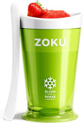 ZOKU Original Slush and Shake Maker, Compact Make and Serve Cup with Freezer Core Creates Single-Serving Smoothies, Slushies and Milkshakes in Minutes, BPA-free, Green